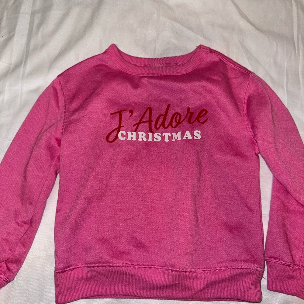 Wondershop Pink J'Adore Christmas Kids Sweatshirt